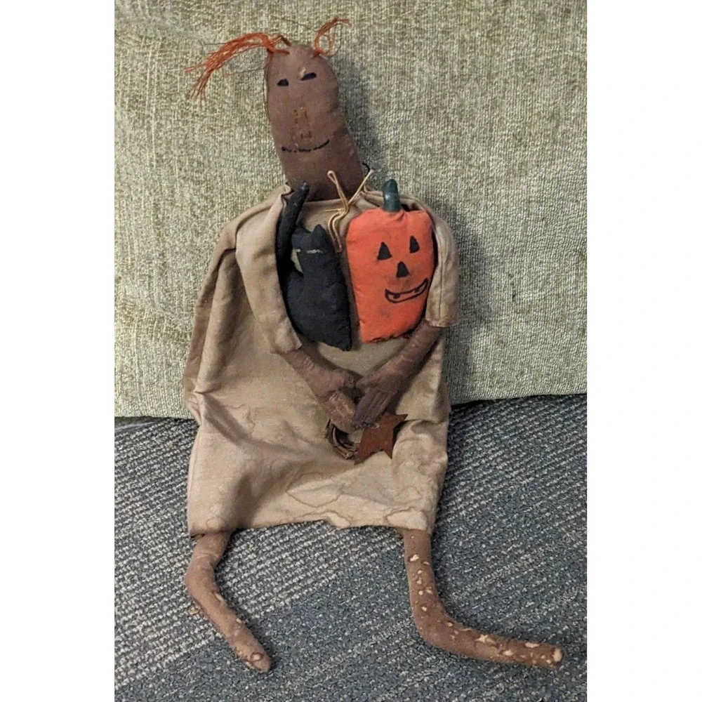 Primitive Halloween Raggedy Ann Style Doll 16